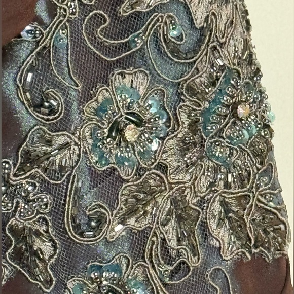 Cameron Blake by Moni Cheri, Size 12, Halter Style, with Jacket, Purple/Blue - Picture 13 of 16